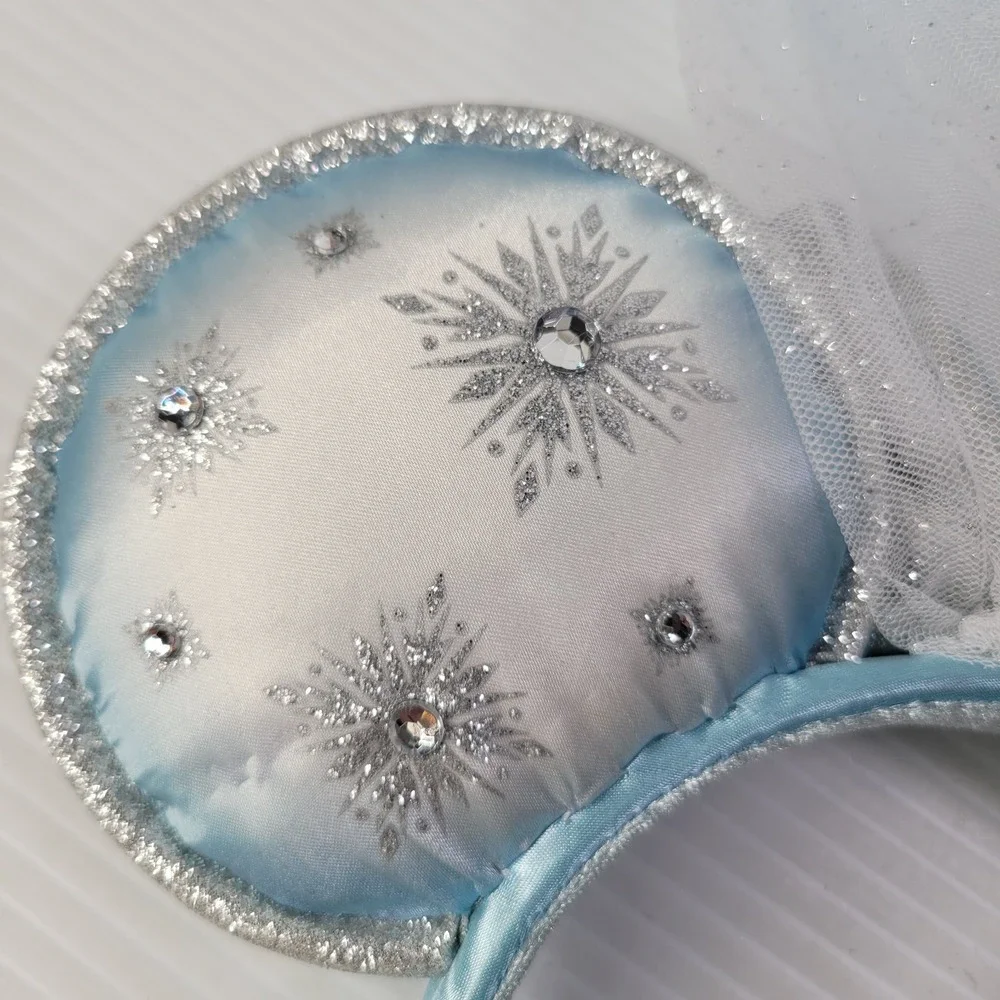 Disney Parks Frozen Elsa Minnie Mouse Rhinestones & Vail Ear Headband